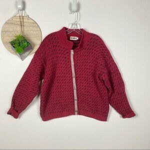 Vintage Winona Wool Button Front Sweater Size Large